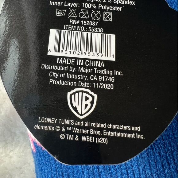 Tweety Snowflake Christmas Slipper Socks Sherpa Lined Non-Slip Warner Bros NEW - Picture 8 of 10